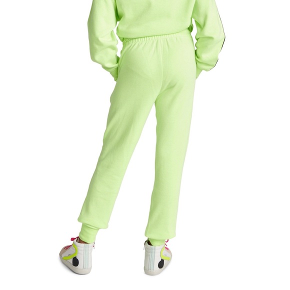 Justice J-Sport Fleece Active Joggers Electric Green sz: M (10) - Picture 2 of 3